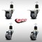 Service Caster 3'' SS Thermoplastic Rubber Swivel 1-7/8'' Expanding Stem Caster Set 2 Total Lock Brakes, 4PK SCC-SSEXTTL20S314-TPRB-2-S-2-178 - alternate 4